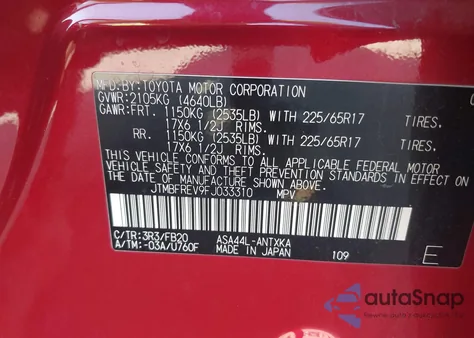 2015 Toyota Rav4 Le из США, поврежденный, VIN JTMBFREV9FJ033310